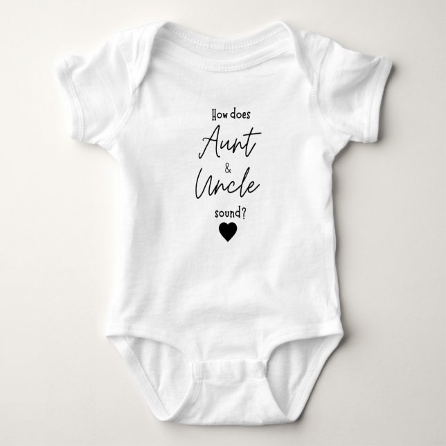 How Does Aunt And Uncle Sound Funny  Baby Bodysuit (Front)