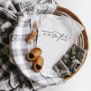 How Does Auntie Sound Baby Announcement Gift Bodysuit
