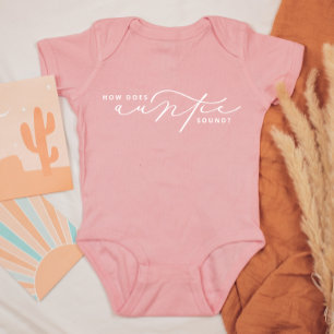 How Does Auntie Sound Baby Announcement Gift Bodysuit
