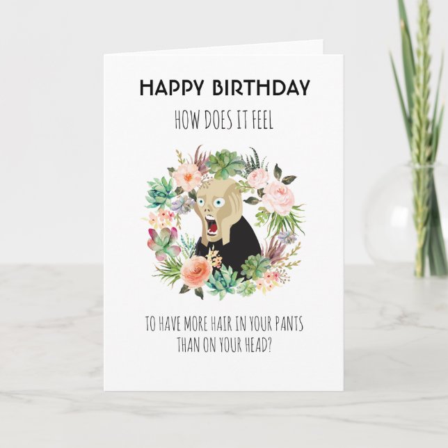 How Does It Feel Funny Birthday Holiday Card (Front)