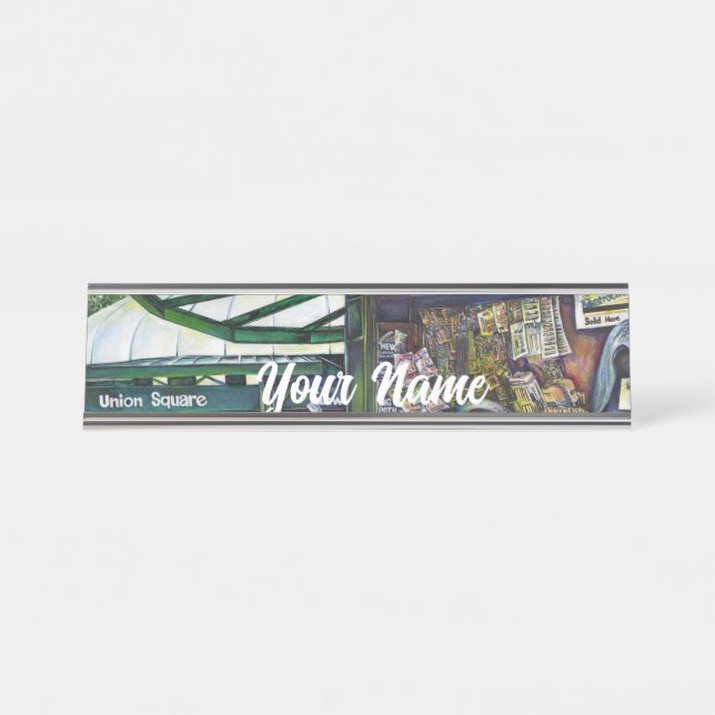 How Does One Image, Unimaginative? Desk Name Plate (Front)
