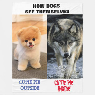 HOW DOGS SEE THEMSELVES FLEECE BLANKET