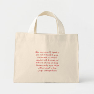 How far you go in life depends on your being te... mini tote bag