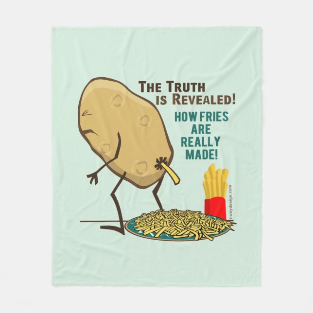 How Fries Are Really Made Fleece Blanket (Front)