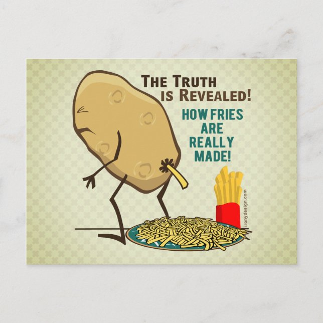 How Fries Are Really Made Funny Postcard (Front)