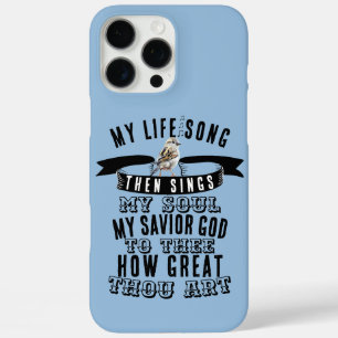 How Great Thou Art Hymnal Cute Sparrow Bird iPhone 16 Pro Max Case