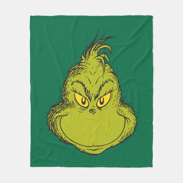 How Grinch Stole Christmas Classic Grinch Fleece Blanket (Front)
