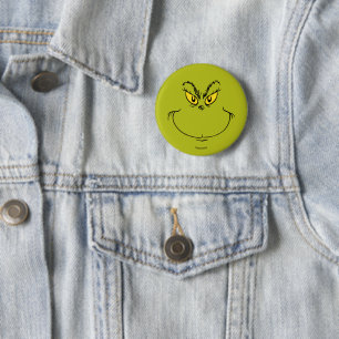 How Grinch Stole Christmas Face 6 Cm Round Badge