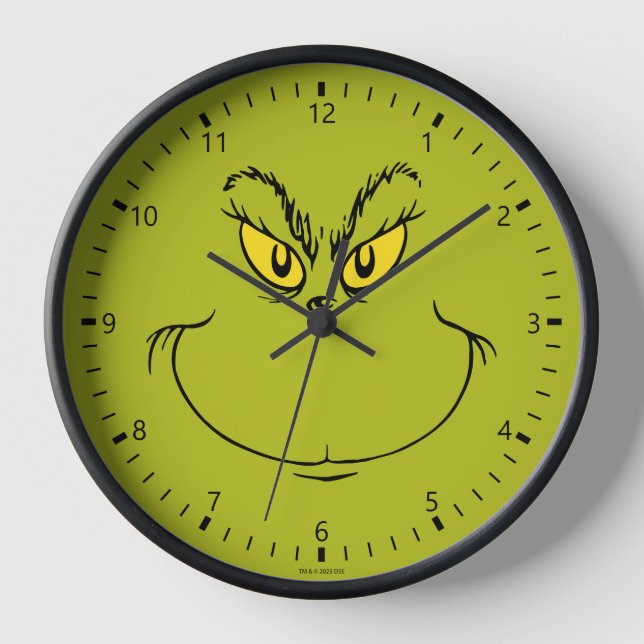 How Grinch Stole Christmas Face Clock (Front)