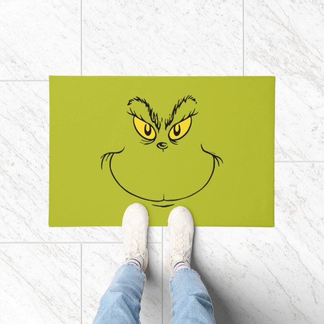 How Grinch Stole Christmas Face Doormat (Indoor)