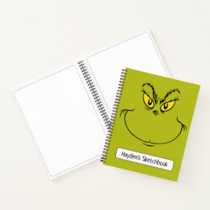 How Grinch Stole Christmas Face Drawing Notebook