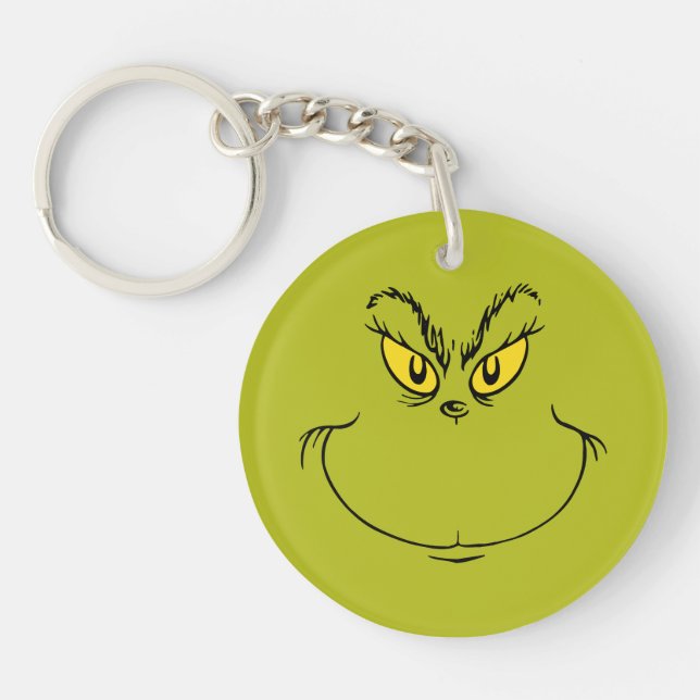 How Grinch Stole Christmas Face Key Ring (Front)