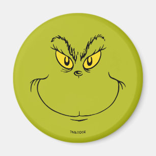How Grinch Stole Christmas Face Magnet
