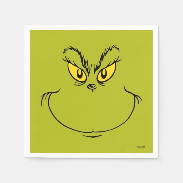 How Grinch Stole Christmas Face Napkin (Front)