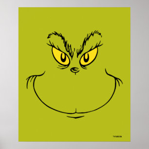 How Grinch Stole Christmas Face Poster