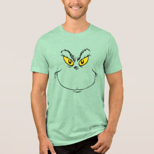 How Grinch Stole Christmas Face Tri-Blend Shirt