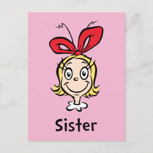 How Grinch Stole Christmas   Grinch Sister Postcard