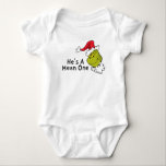 How Grinch Stole Christmas | He's A Mean One Baby Bodysuit<br><div class="desc">The holidays will not be complete without Grinch!  HOW Grinch STOLE CHRISTMAS is a classic story of a town called Who-ville and how the Christmas spirit can melt even the coldest of hearts.</div>