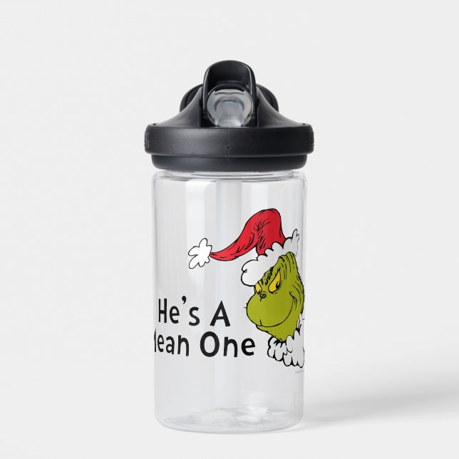 How Grinch Stole Christmas | He's A Mean One Water Bottle (Front)