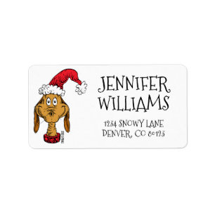 How Grinch Stole Christmas   Max is Nice Label