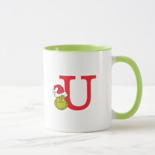 How Grinch Stole Christmas   Monogram U Mug