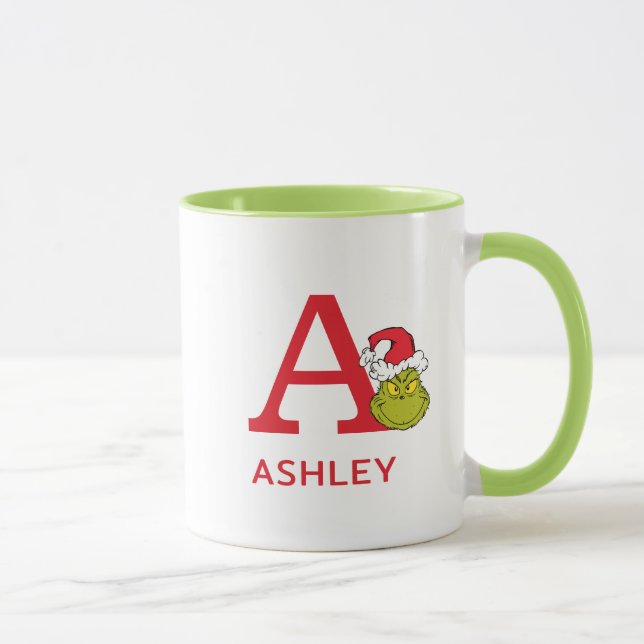 How Grinch Stole Christmas | Name & Monogram A Mug (Right)