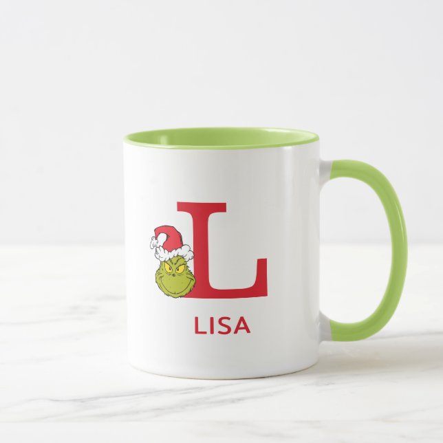 How Grinch Stole Christmas | Name & Monogram L Mug (Right)