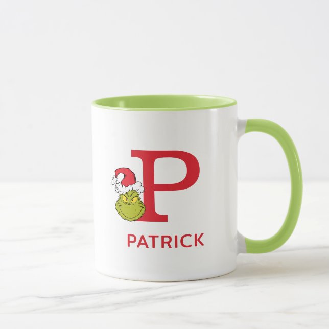 How Grinch Stole Christmas | Name & Monogram P Mug (Right)