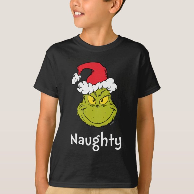 How Grinch Stole Christmas | Naughty Grinch T-Shirt (Front)