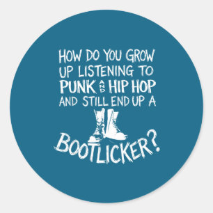 How Grow Up Listening Punk Classic Round Sticker