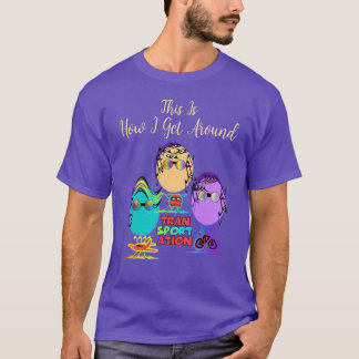 How I Get Around Purple T-Shirt