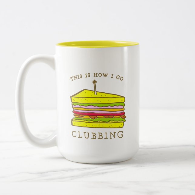 How I Go Clubbing Cute & Funny Mug (Left)