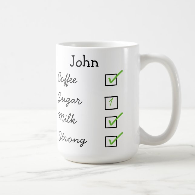 How I like my coffee personalised mug (Right)