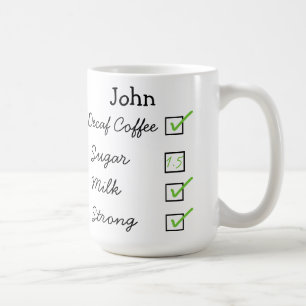 How I like my decaf coffee personalised mug
