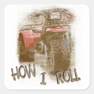 How I Roll - ATC Trike Three Wheeler Square Sticker