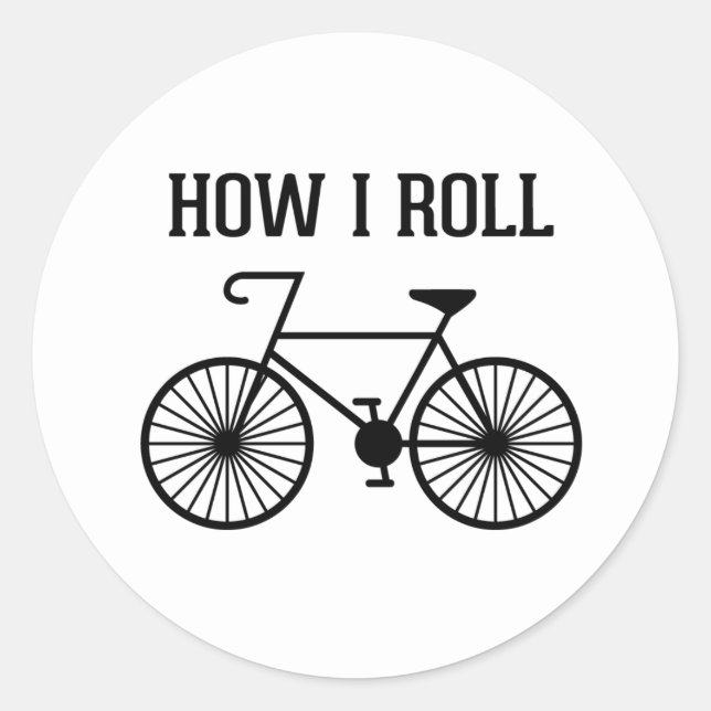 How I Roll Bicycle Stickers (Front)