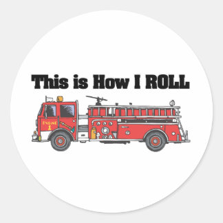 How I Roll (Fire Engine/Truck) Classic Round Sticker