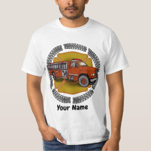 How I Roll Firetruck Firefighter t-shirt