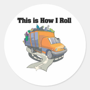 How I Roll (Garbage Truck) Classic Round Sticker
