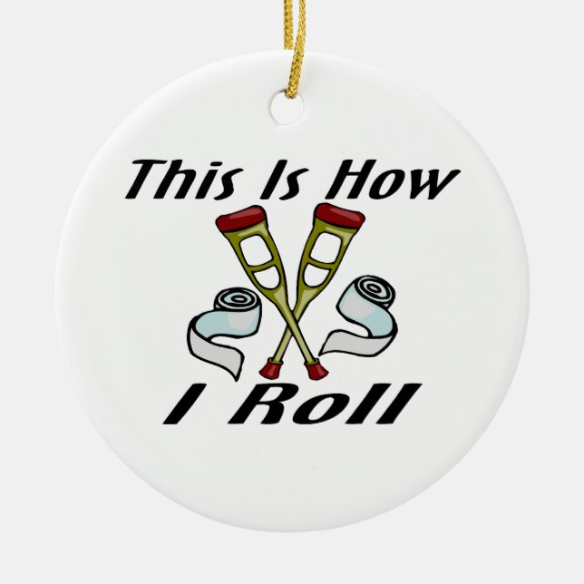 How I Roll Injured Ceramic Tree Decoration (Front)