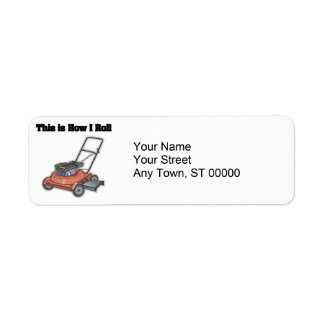 How I Roll (Lawn Mover) Return Address Label