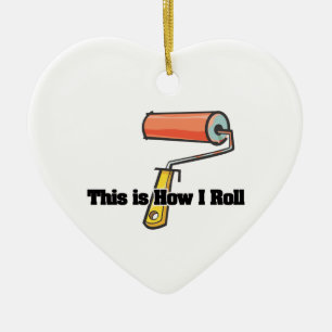 How I Roll (Paint Roller) Ceramic Tree Decoration