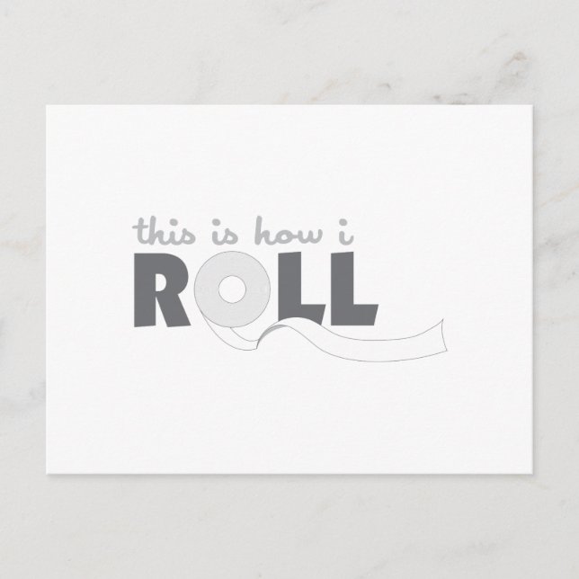 How I Roll Postcard (Front)