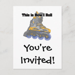 How I Roll (Roller Blades/Inline Skates) Invitation