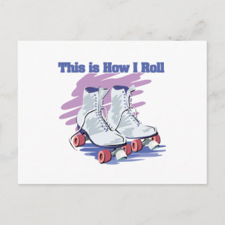 How I Roll (Roller Skates) Postcard