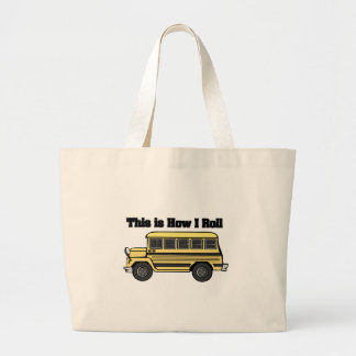 How I Roll (School Bus) Large Tote Bag