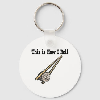 How I Roll Sushi Rice Roll Key Ring