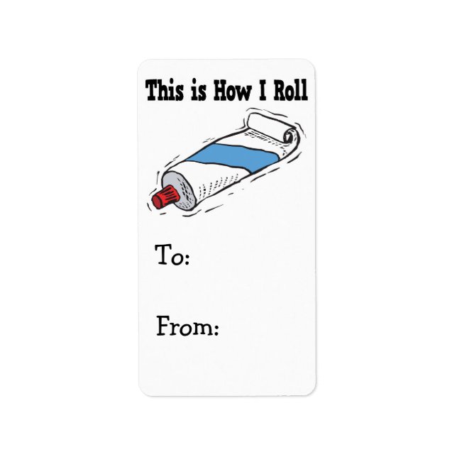How I Roll Toothpaste Tube Label (Front)