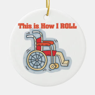 How I Roll (Wheelchair) Ceramic Tree Decoration
