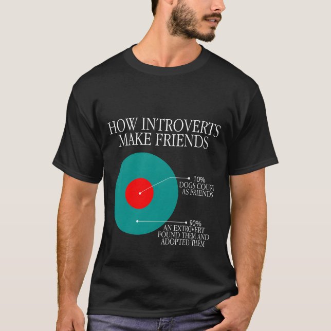 How Introverts Make Friends friends T-Shirt (Front)